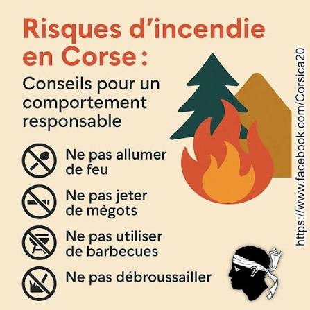 CARTE DU RISQUE D&rsquo;INCENDIE CORSE